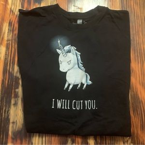 Unicorn threat shirt. Size XL